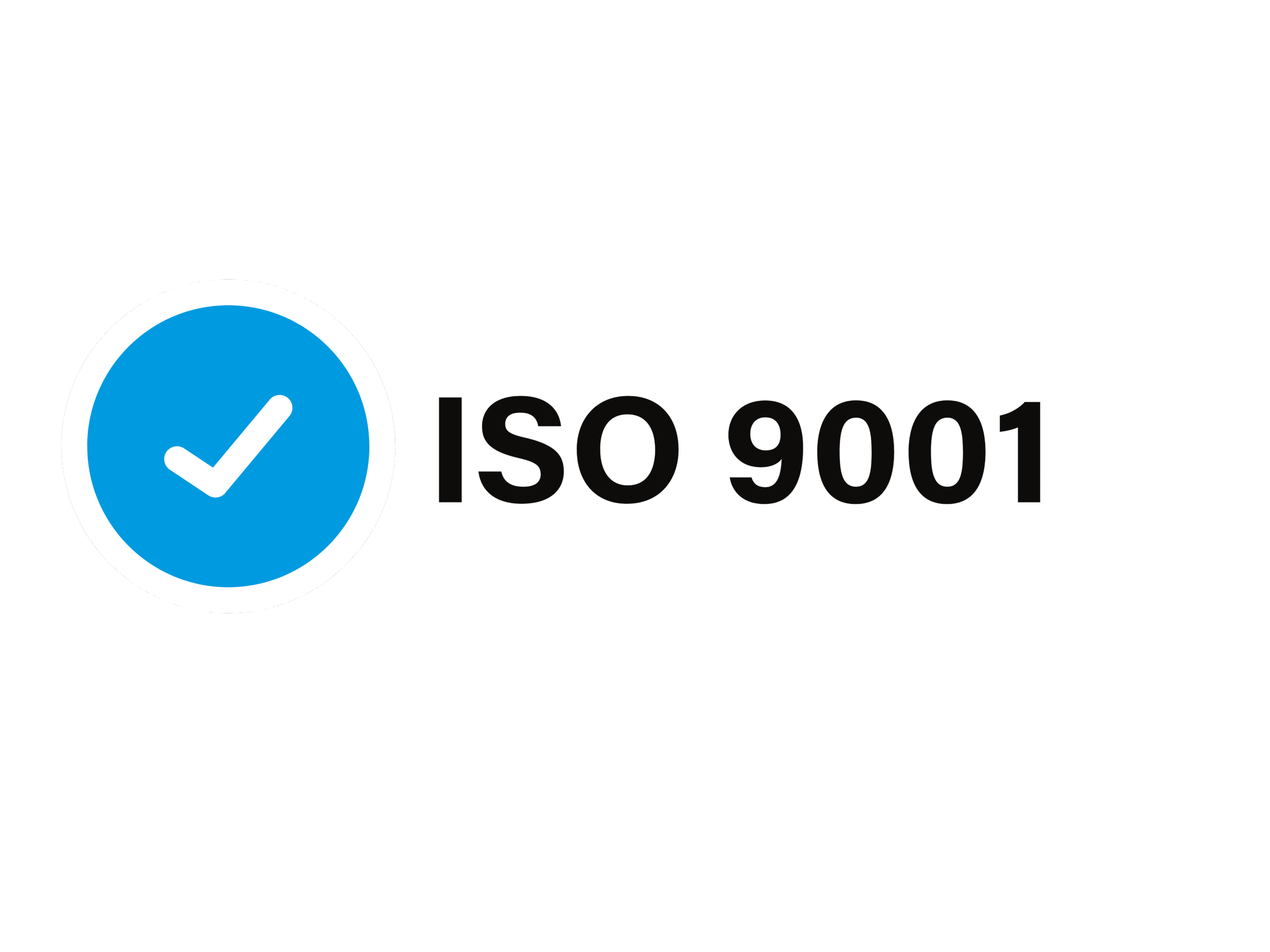 Icon representing Fin and Find’s ISO 9001 quality management system, symbolizing commitment to consistent quality and continuous improvement.
